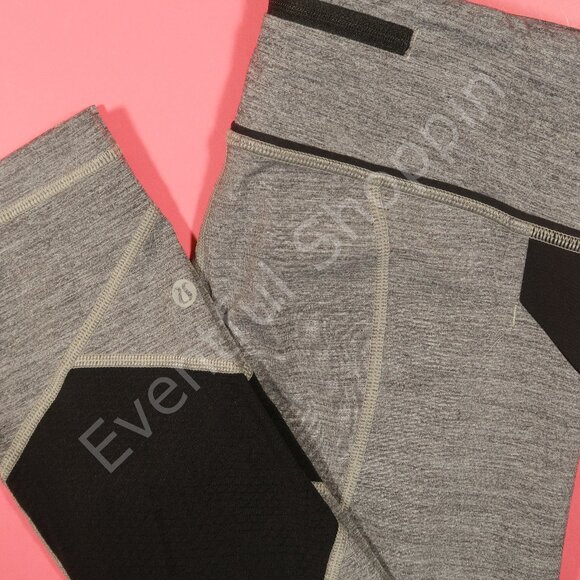 Lululemon Pace Revival Crop in Space Dye / Black Size 6 - Picture 1 of 7